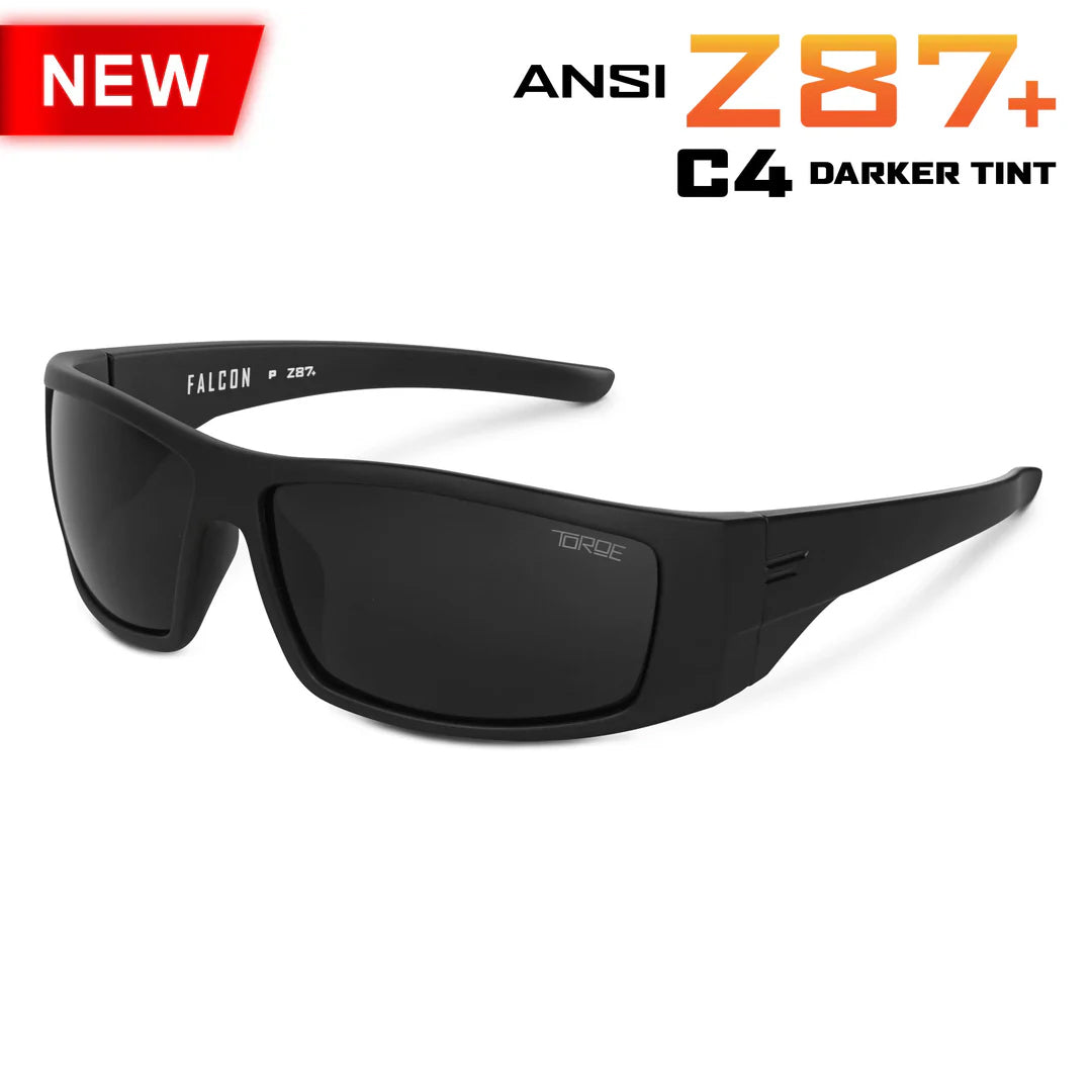 extra dark category 4 c4 extra dark super dark sunglasses pitch black Z87 wraparound safety sunglasses men women polarized impact-resistant shatter resistant scratch resistant TR90 frame durable protective eyewear ANSI certified work construction industrial blue collar outdoor safety glasses glare reduction UV400 protection wrap around lenses full coverage lightweight flexible frame comfortable fit trucker driver high visibility anti-glare performance glasses rugged protective eyewear safety-rated eyewear